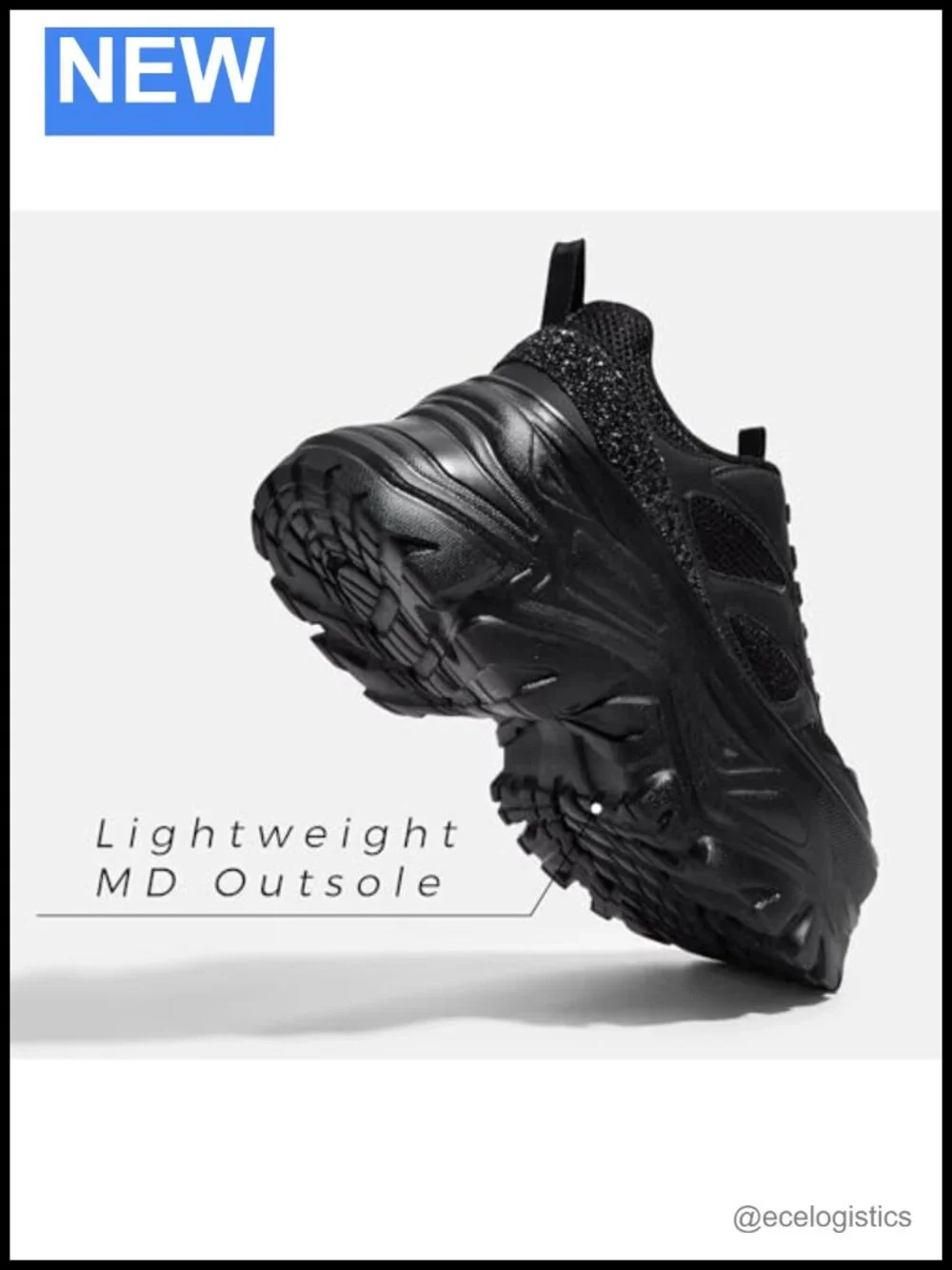 Women's Rhinestone Chunky Sneakers Breathable Lightweight Running